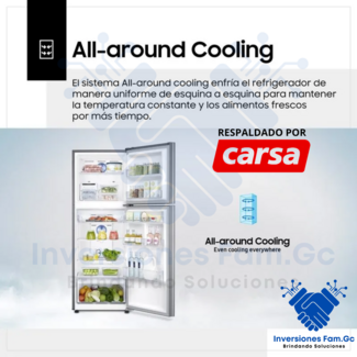 REFRIGERADORA SAMSUNG 234L RT22FARADS8 PLATA