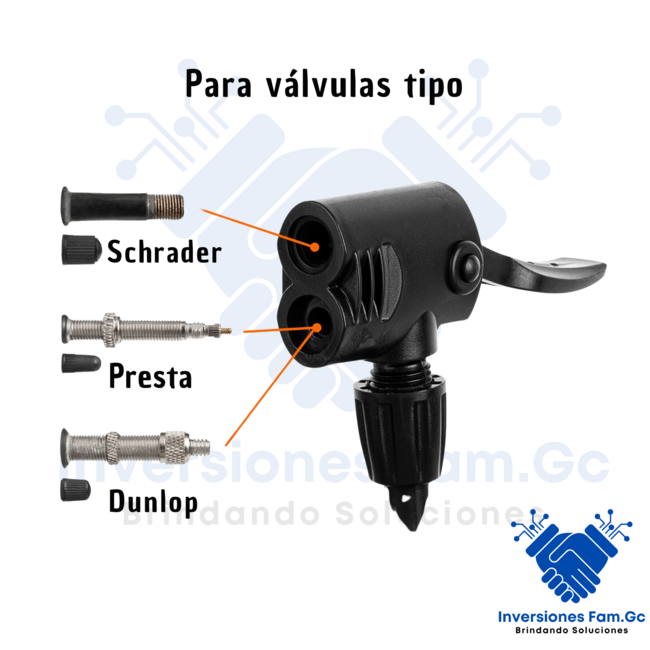 INFLADOR MANUAL DE ACERO 80 PSI PRETUL