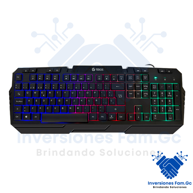 COMBO TEROS TE-4063N, TECLADO MULTIMEDIA, MOUSE, HEADSET, MOUSE PAD.