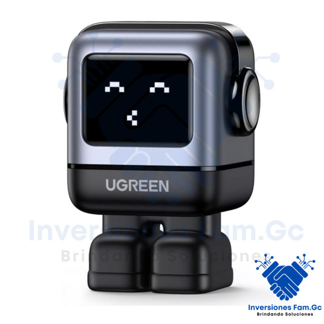 ADAPTADOR/CARGADOR DE CORRIENTE UGREEN UNO, USB-C 65W, PUERTOS 2 X USB-C / 1 X USB-A