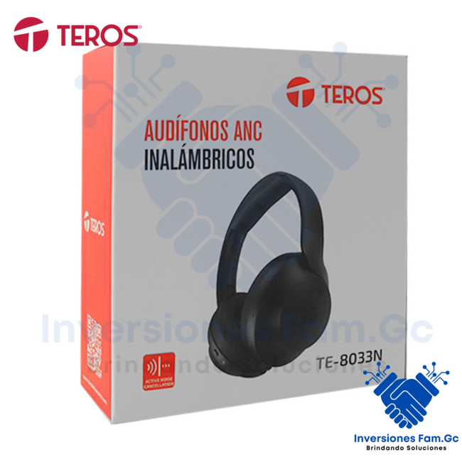 AUDÍFONO INALÁMBRICO ANC TEROS TE-8033N, NEGRO