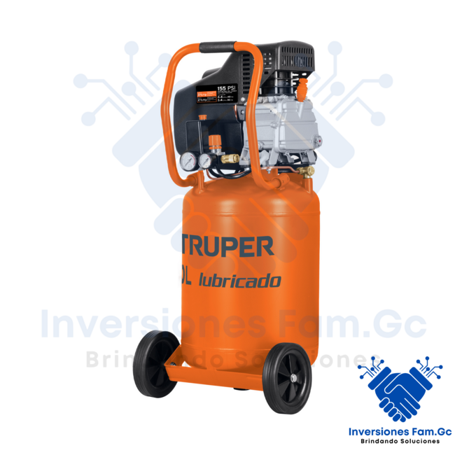 COMPRESORA VERTICAL, 50 L, 3-1/2 HP (POTENCIA MÁXIMA ), 220V, TRUPER