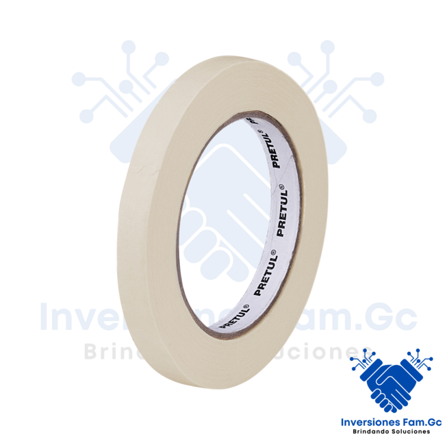 CINTA MASKING TAPE DE 1/2 X 50 M PRETUL