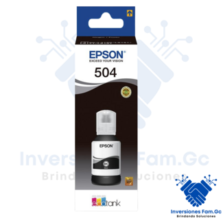 BOTELLA DE TINTA NEGRA ORIGINAL EPSON T504 / T504120-AL