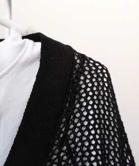 BLACK MESH SWEATER