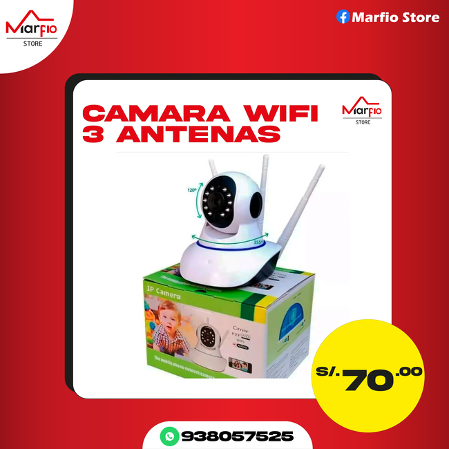 CAMARA WIFI 3 ANTENAS