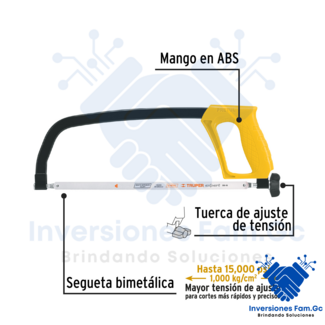 ARCO DE SOLERA PARA SIERRA DE 12", PRETUL