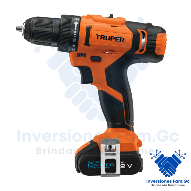 TALADRO / DESTORNILLADOR INALÁMBRICO 3/8", PROFESIONAL 12 V