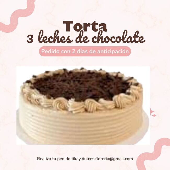 Torta 3 Leches de Chocolate