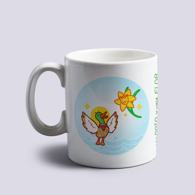 Taza Mug 'Un Pato y Una Flor' by @laralaraworld