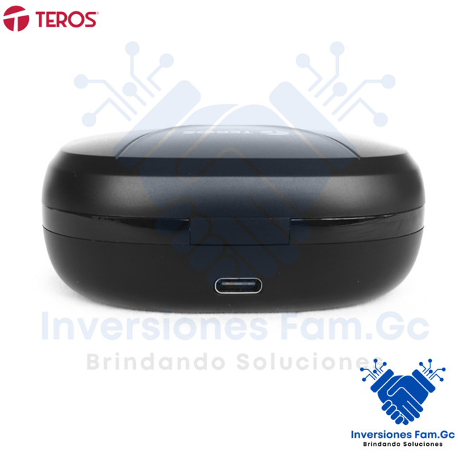 AUDÍFONOS TEROS TE-80710N, BLUETOOTH, TWS, NEGRO