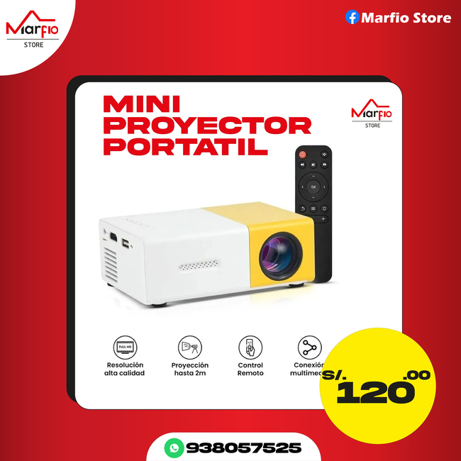 MINI PROYECTOR LED PORTATIL