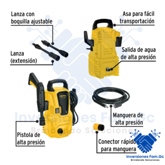 HIDROLAVADORA ELÉCTRICA 1350 PSI, 220V, PRETUL