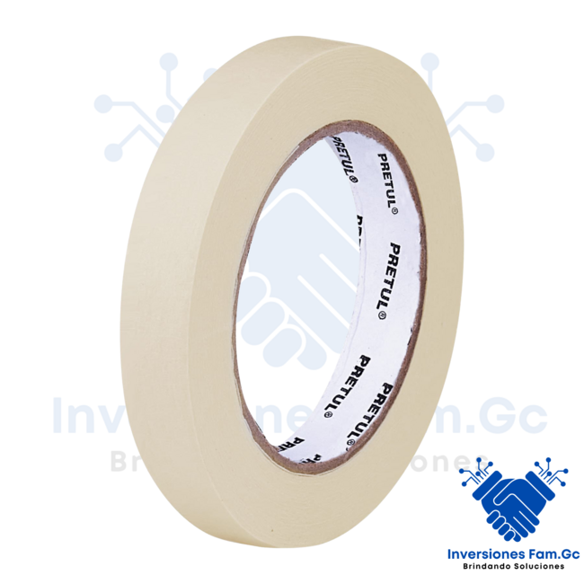 CINTA MASKING TAPE DE 3/4' X 50 M, PRETUL