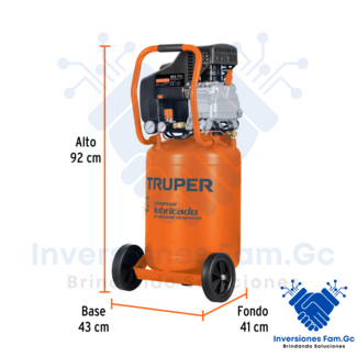 COMPRESORA VERTICAL, 50 L, 3-1/2 HP (POTENCIA MÁXIMA ), 220V, TRUPER