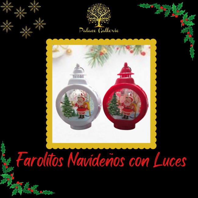 Farolitos Navideños redondos con luz