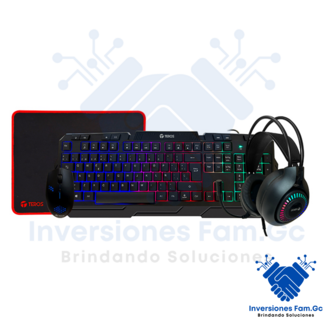 COMBO TEROS TE-4063N, TECLADO MULTIMEDIA, MOUSE, HEADSET, MOUSE PAD.