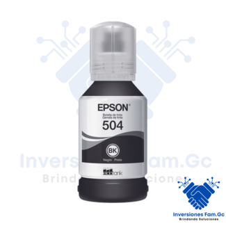 BOTELLA DE TINTA NEGRA ORIGINAL EPSON T504 / T504120-AL