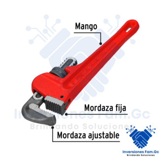 LLAVE STILSON 8" CUERPO DE HIERRO MALEABLE, PRETUL