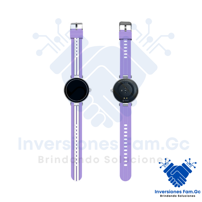 RELOJ INTELIGENTE TEROS TE-8088P, 1.19" AMOLED, IP68, BLUETOOTH 5.1, PURPURA