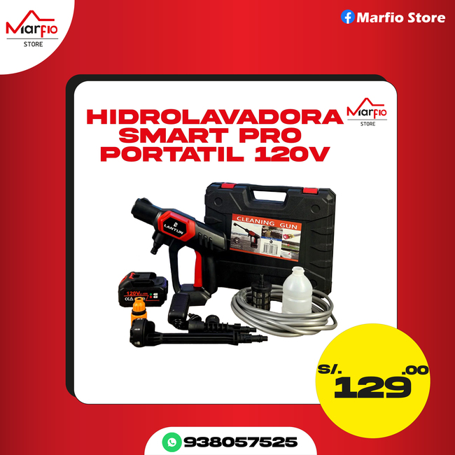 HIDROLAVADORA SMART PRO PORTATIL 120V