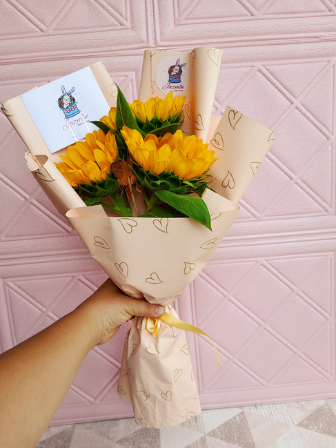 Trio de girasoles