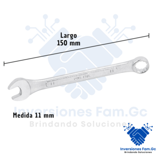 LLAVE MIXTA 11 MM X 150 MM DE LARGO PRETUL